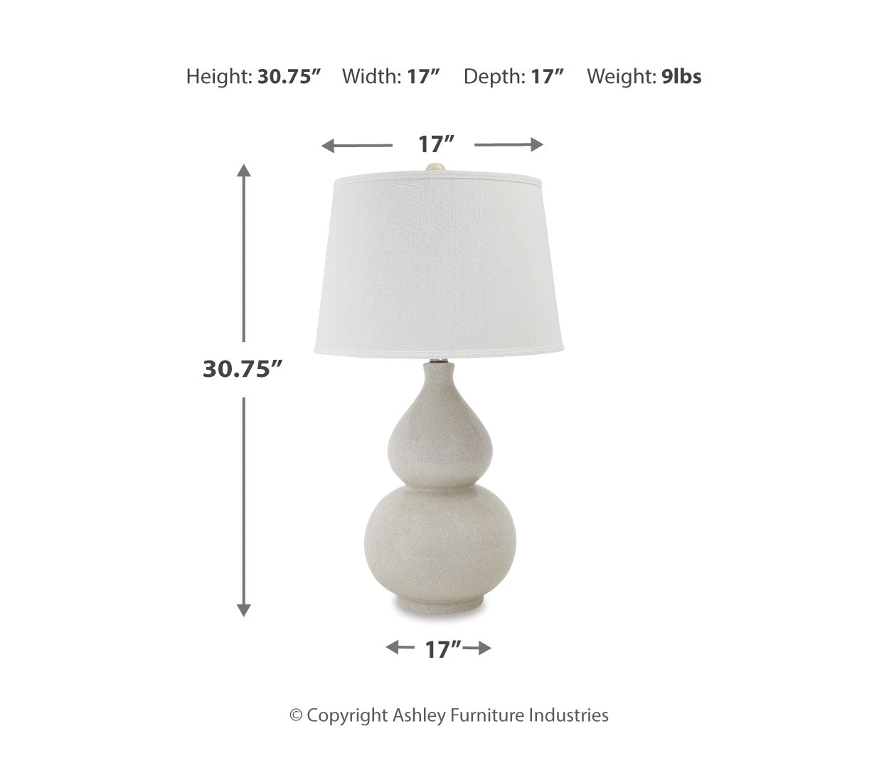 Saffi Ceramic Table Lamp (1/CN)