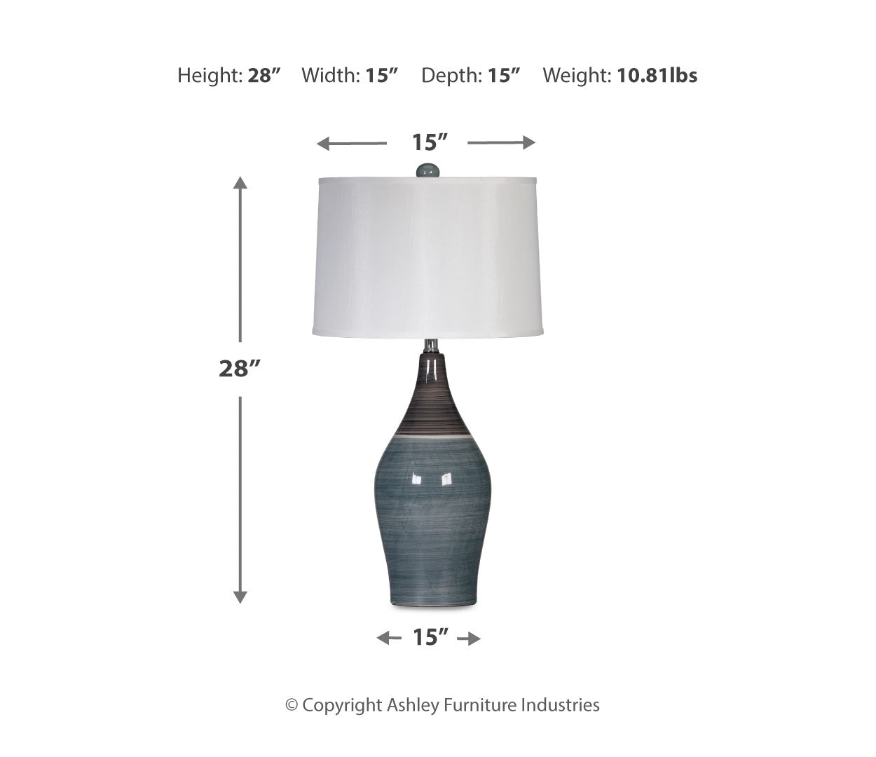 Niobe Ceramic Table Lamp (2/CN)