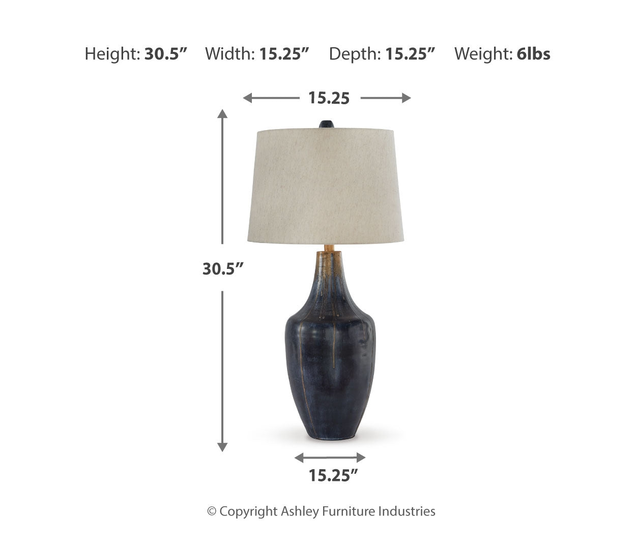 Evania Metal Table Lamp (1/CN)