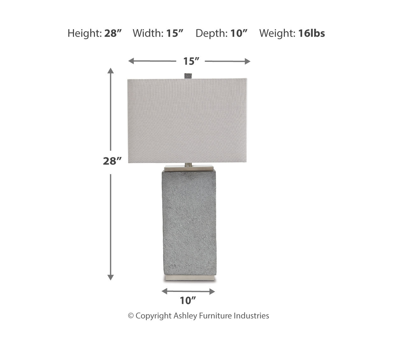 Amergin Poly Table Lamp (2/CN)