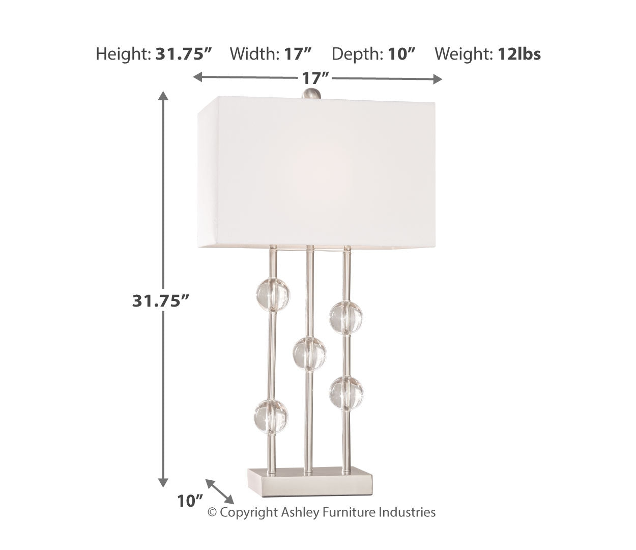 Jaala Metal Table Lamp (1/CN)