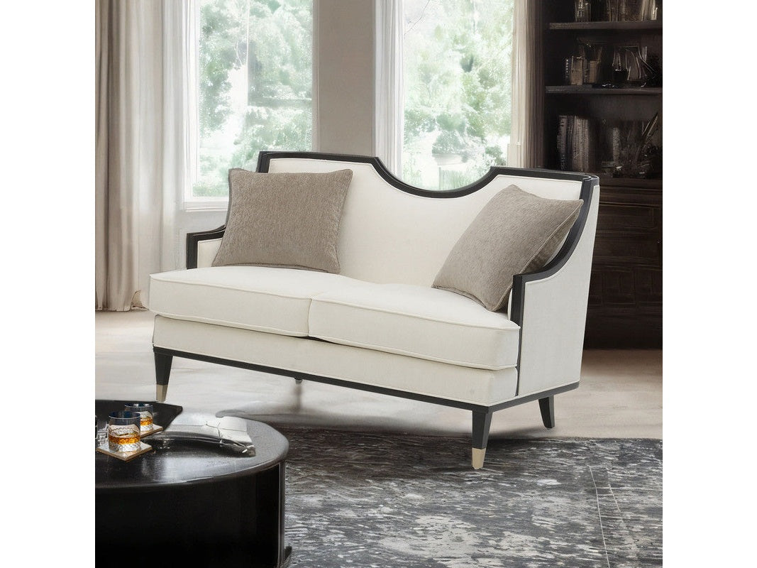 La Salle White Loveseat