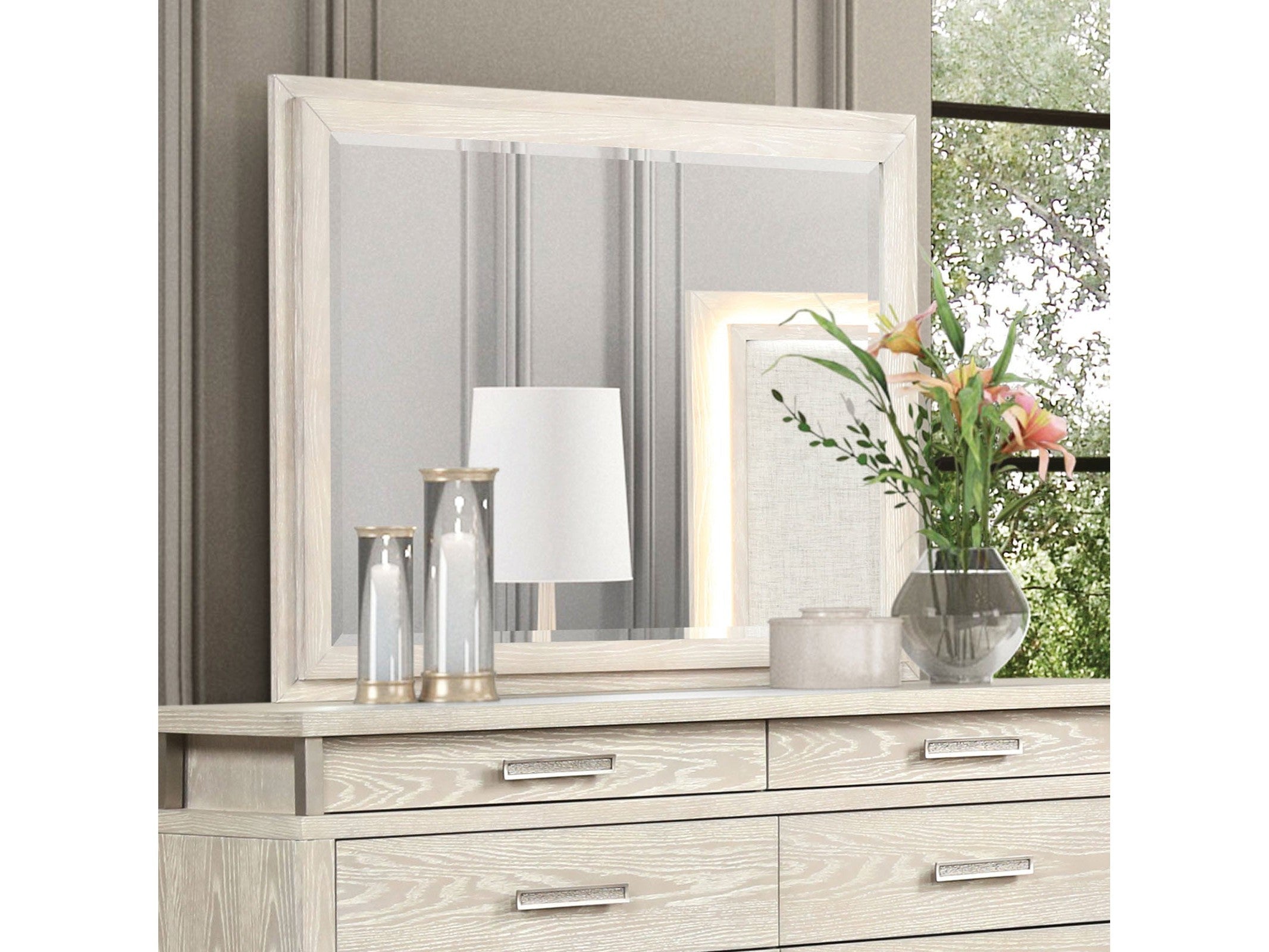 Lafayette Weathered Gray Mirror