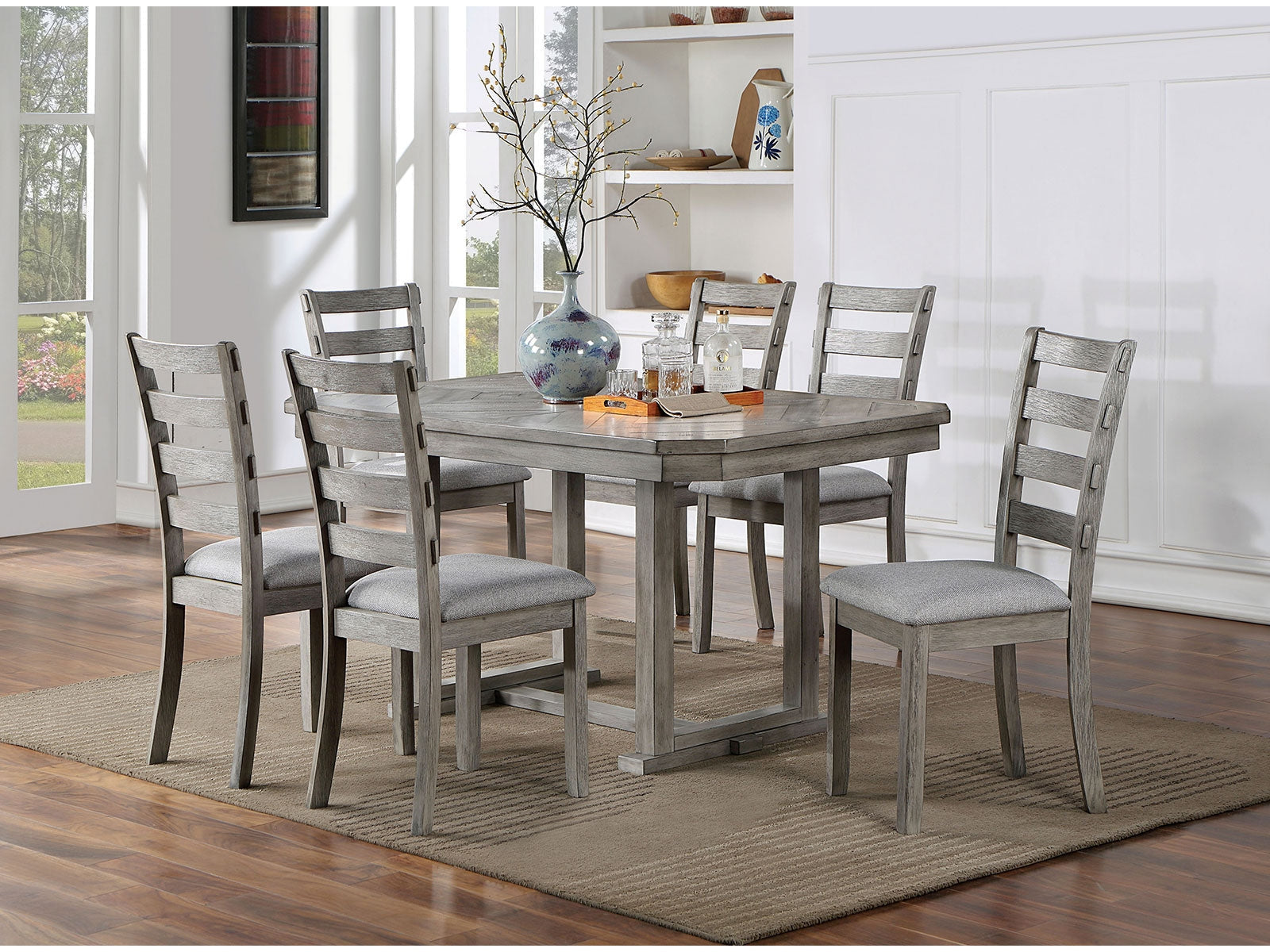 Laquila Gray 7 Pc. Dining Room Set