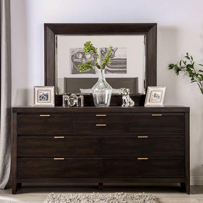 Laurentian Dark Walnut Bedroom Mirror