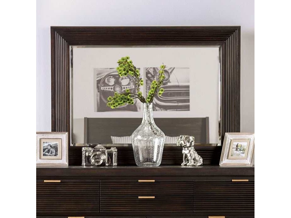Laurentian Dark Walnut Bedroom Mirror