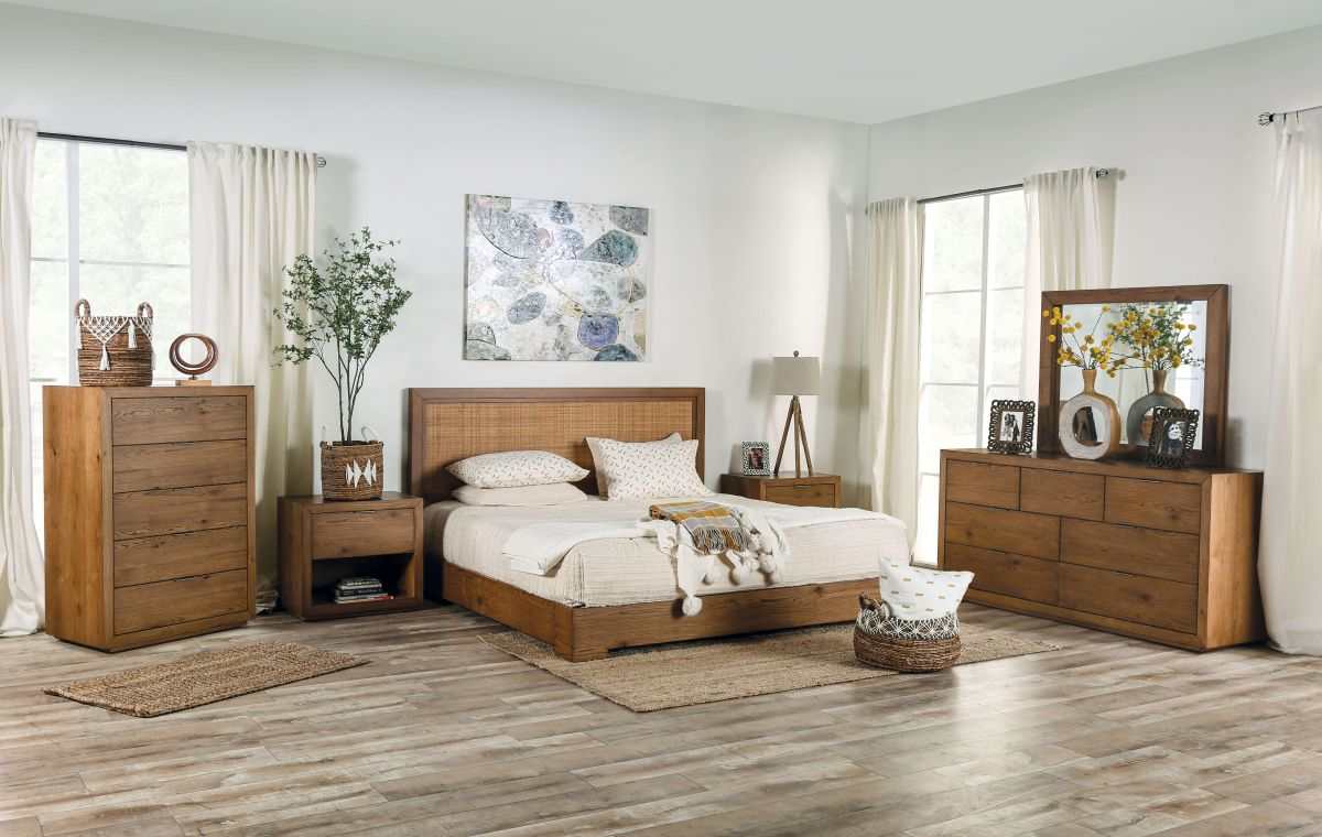 Leirvik Light Walnut Chest