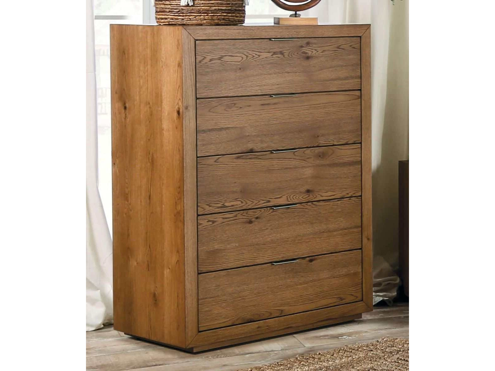 Leirvik Light Walnut Chest