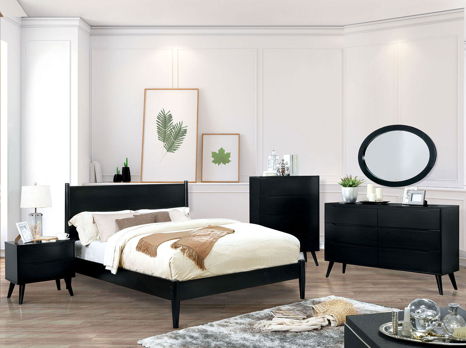 Lennart Black 4 Pc. Queen Bedroom Set