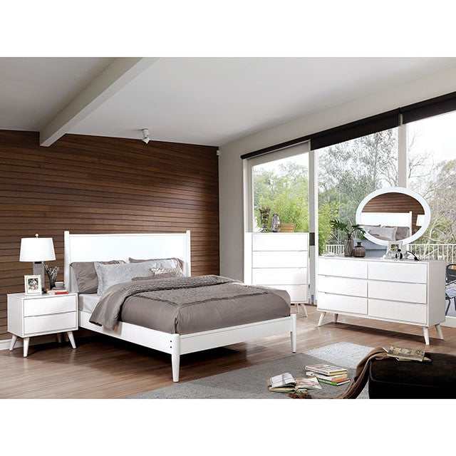 Lennart White California King Bed