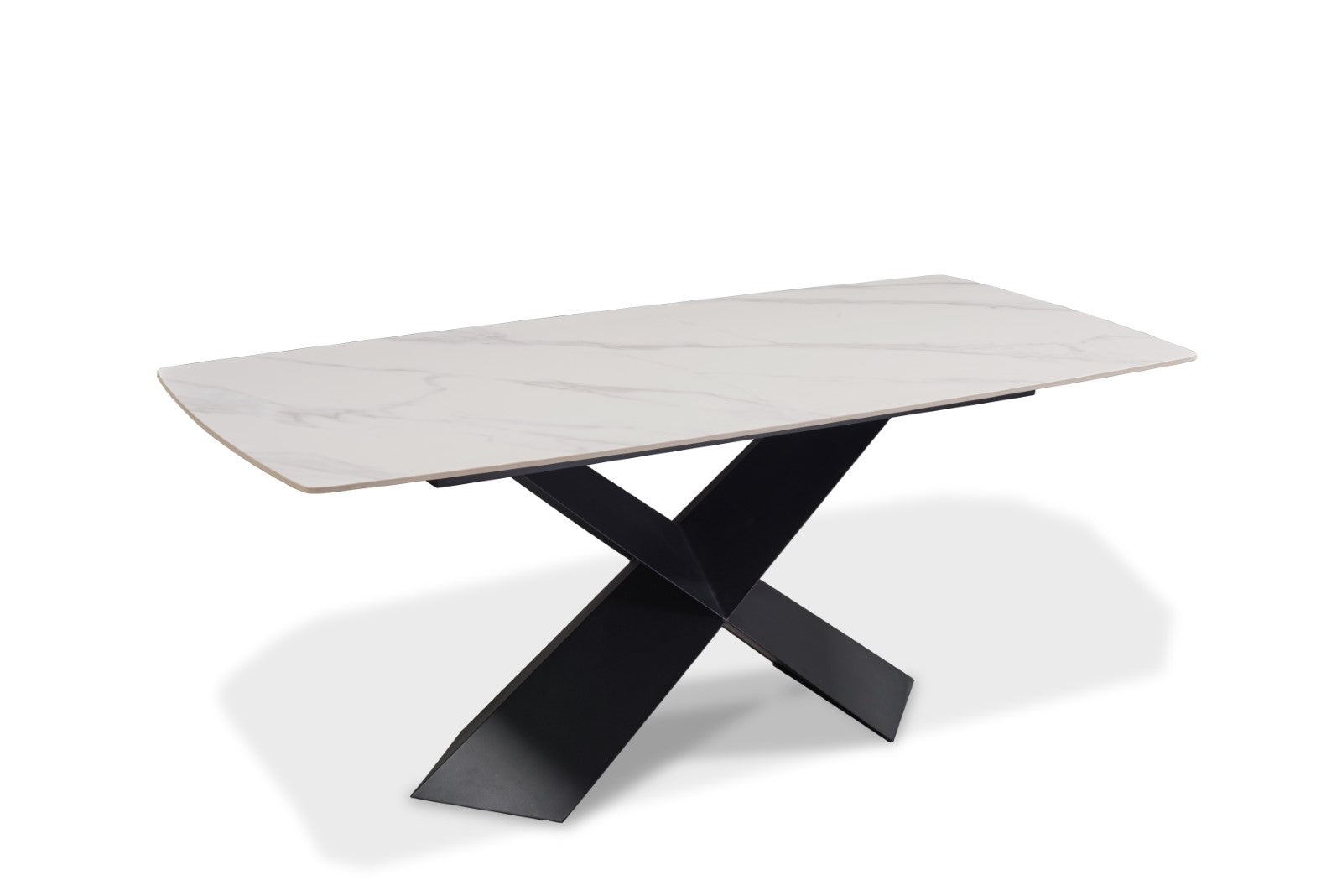 Lenvik Black/White 7 Piece Dining Set
