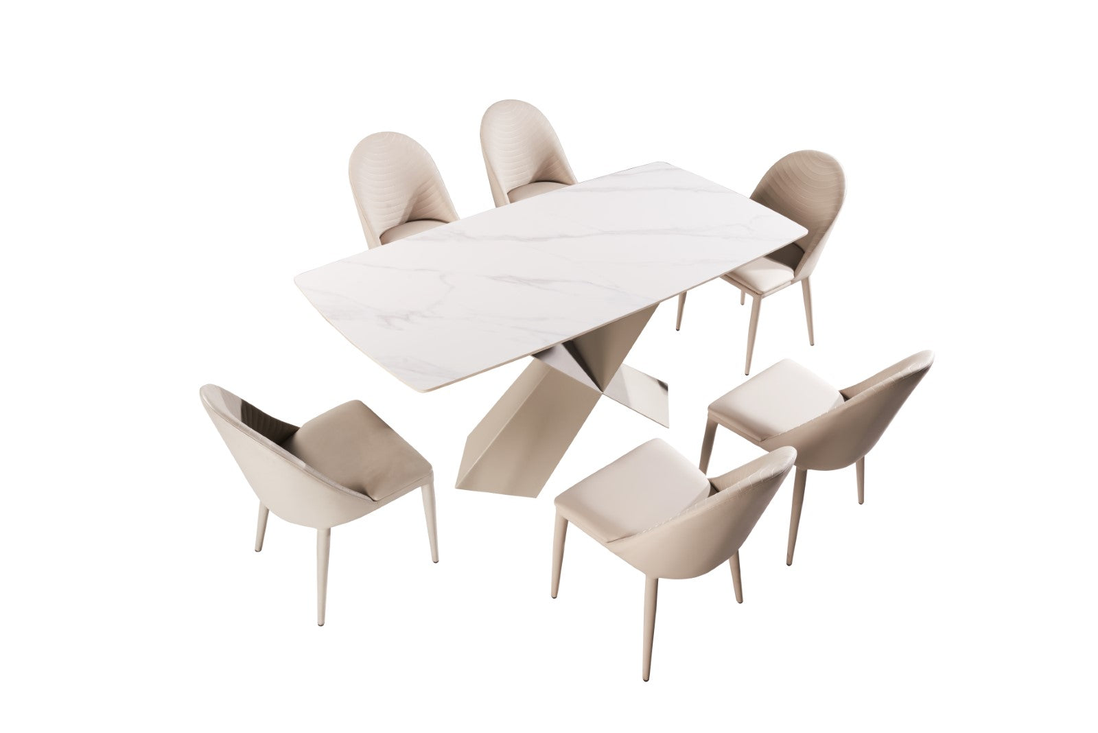 Lenvik Brown 7 Piece Dining Set