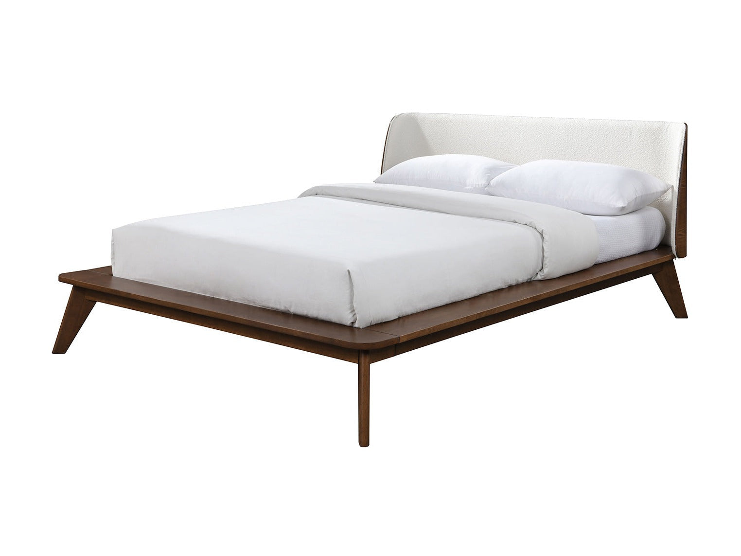 Lenzburg Walnut/Beige Queen Bed