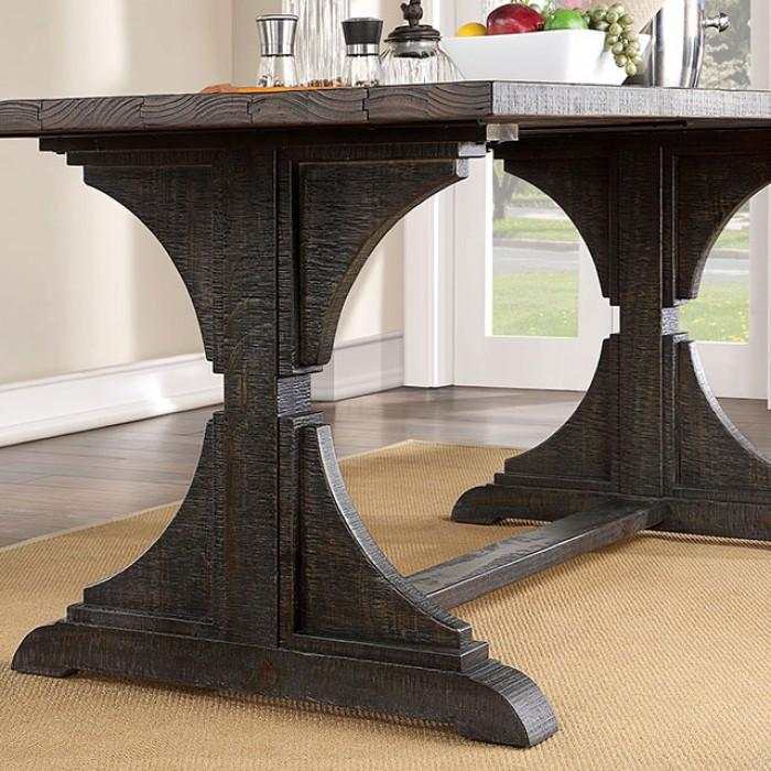 Leonidas Antique Black Dining Table