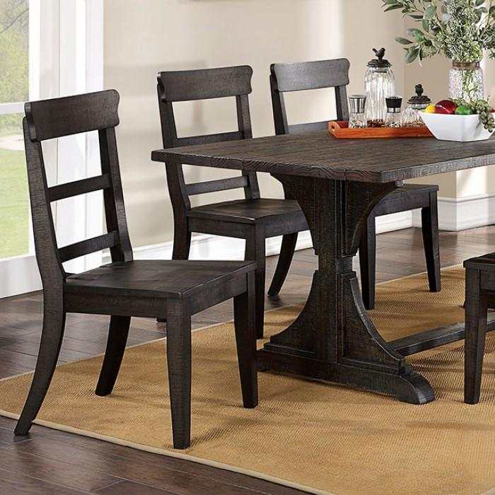 Leonidas Antique Black Dining Table