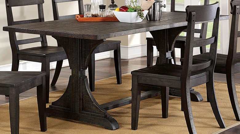Leonidas Antique Black Dining Table