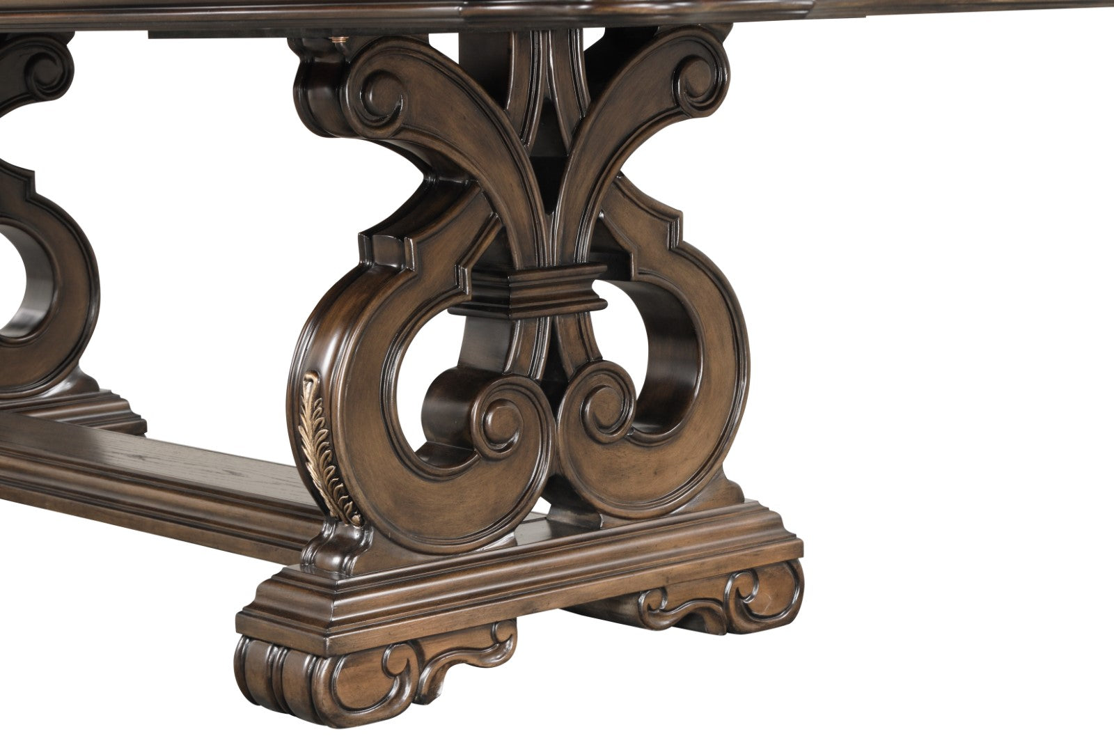 Leovanni Dark Brown 9 Piece Dining Set