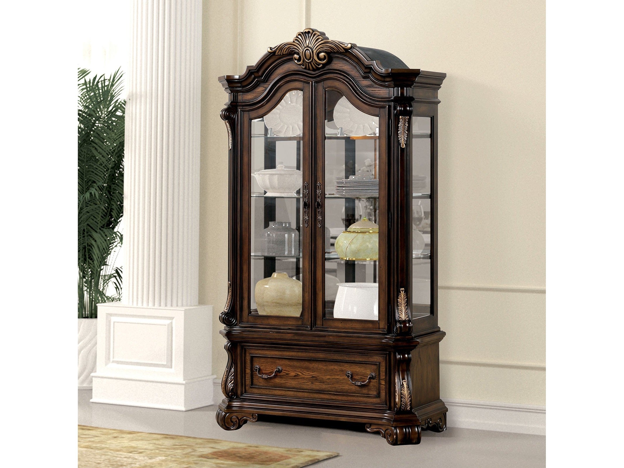 Leovanni Dark Brown Curio