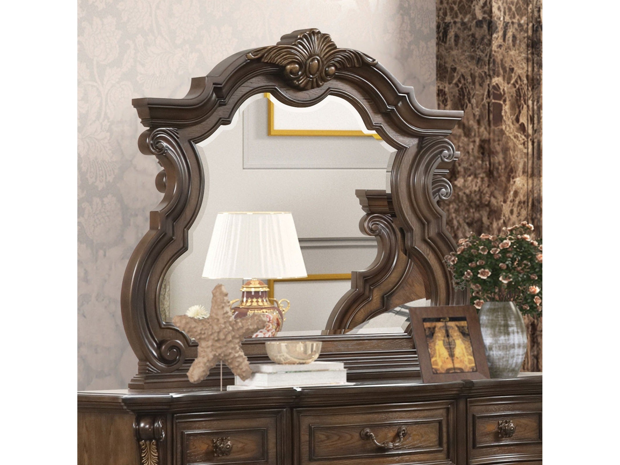 Leovanni Dark Brown Mirror