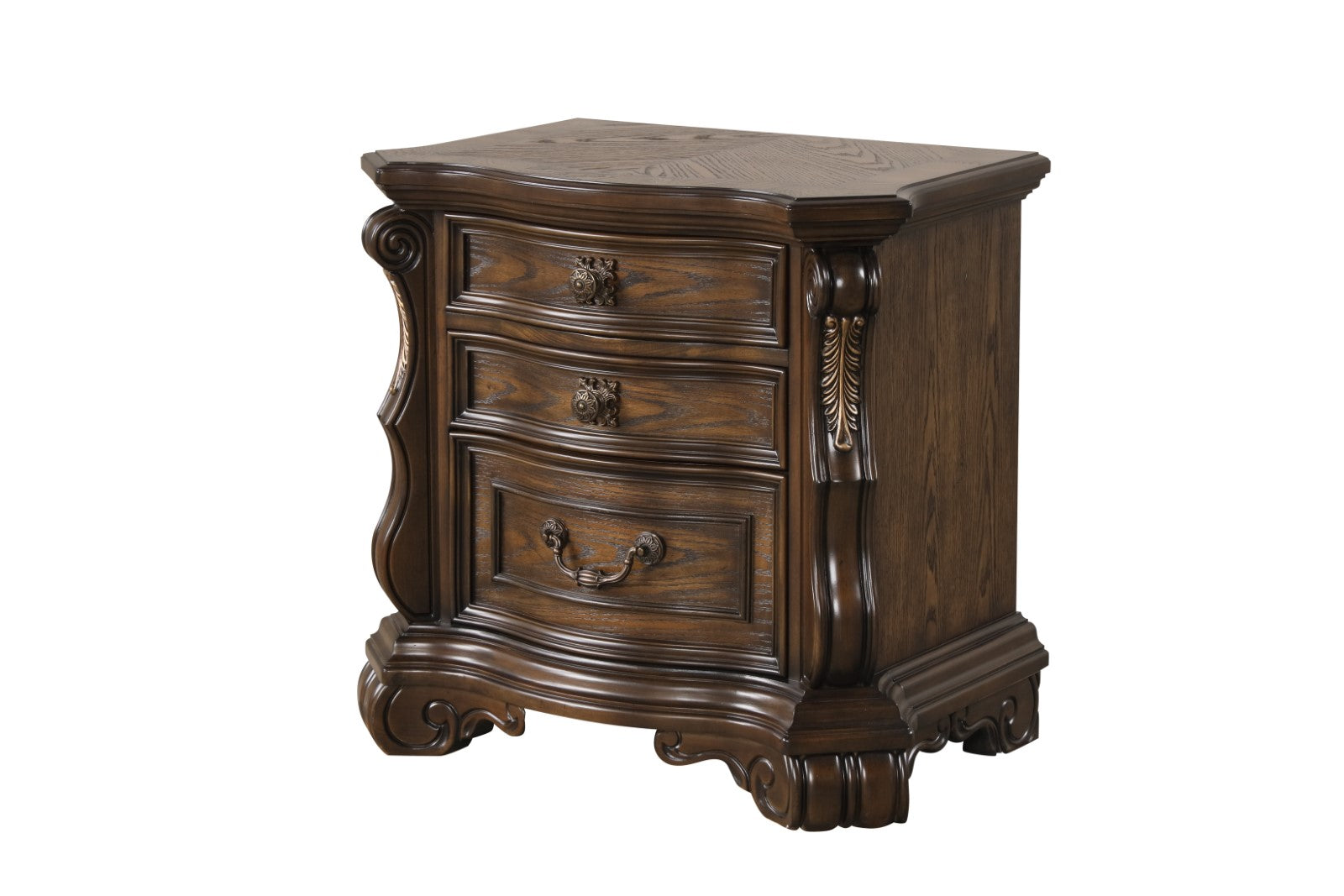 Leovanni Dark Brown Nightstand