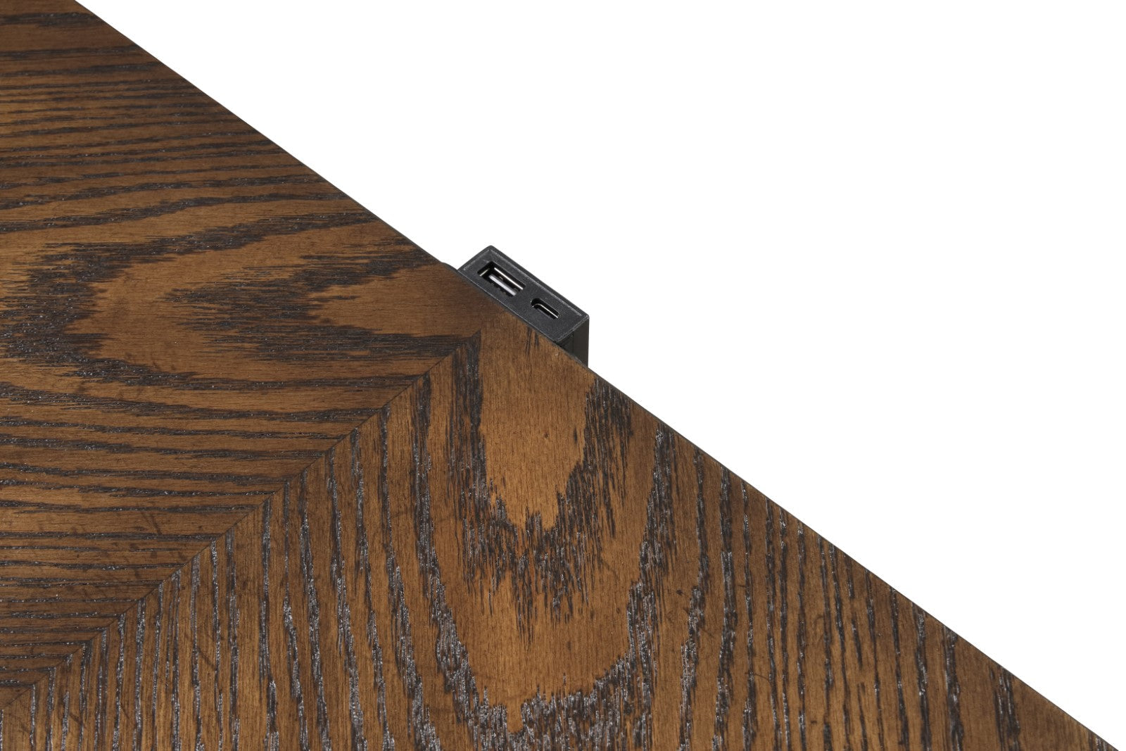 Leovanni Dark Brown Nightstand