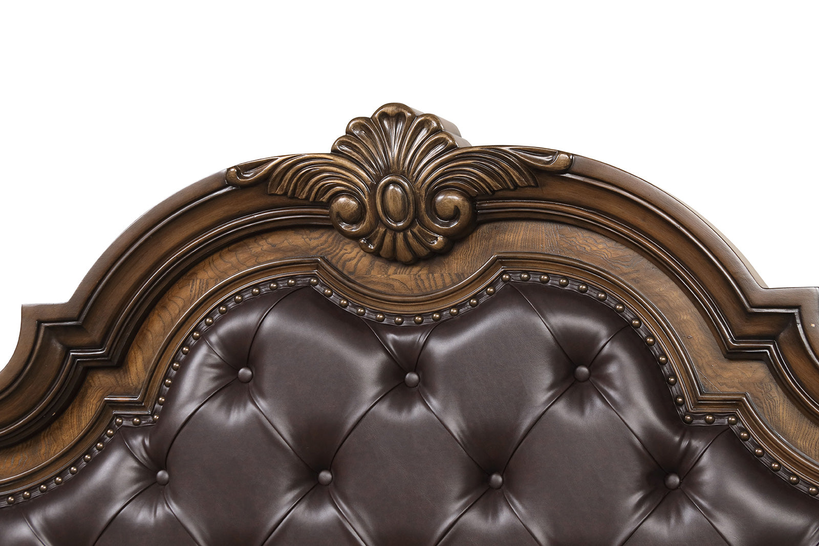 Leovanni Dark Brown Queen Full 4 Piece Bedroom Set