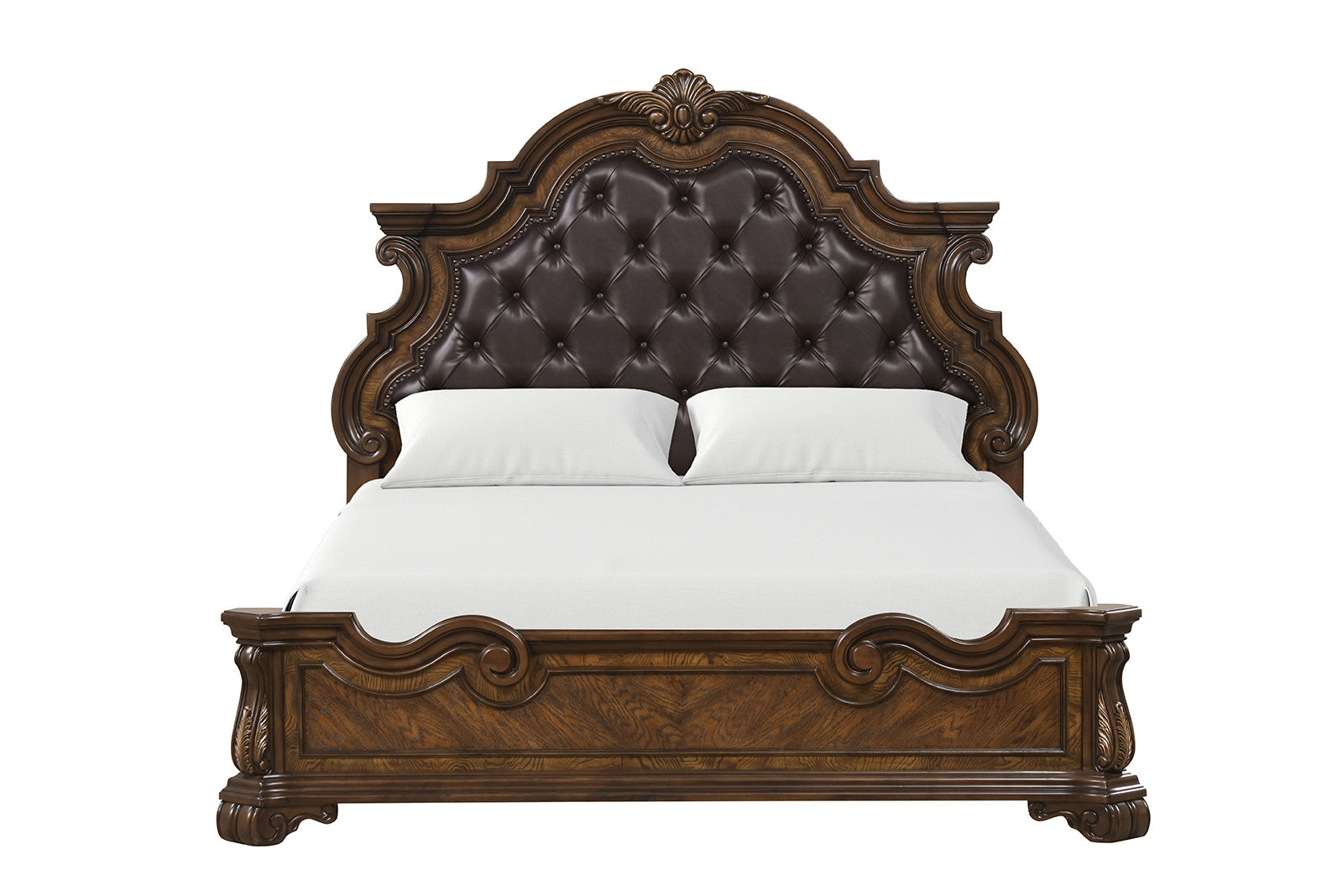 Leovanni Dark Brown Queen Full 5 Piece Bedroom Set w/Chest