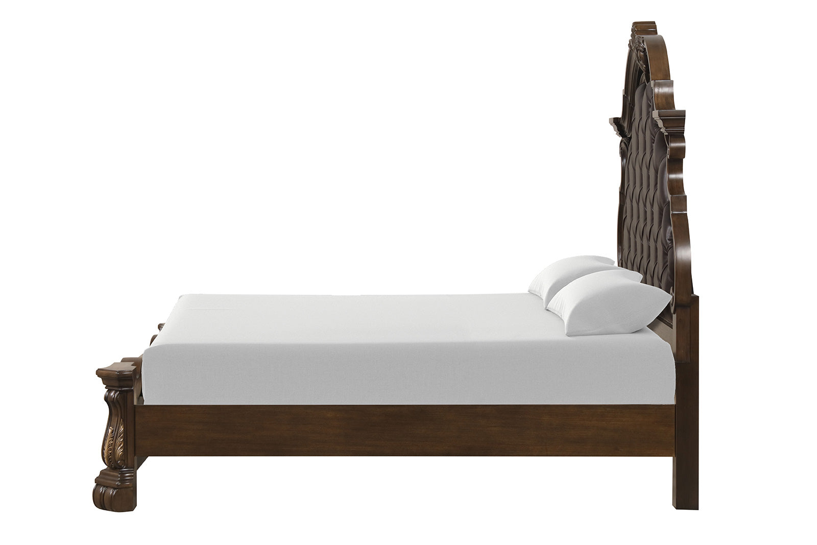 Leovanni Dark Brown Queen Full Bed