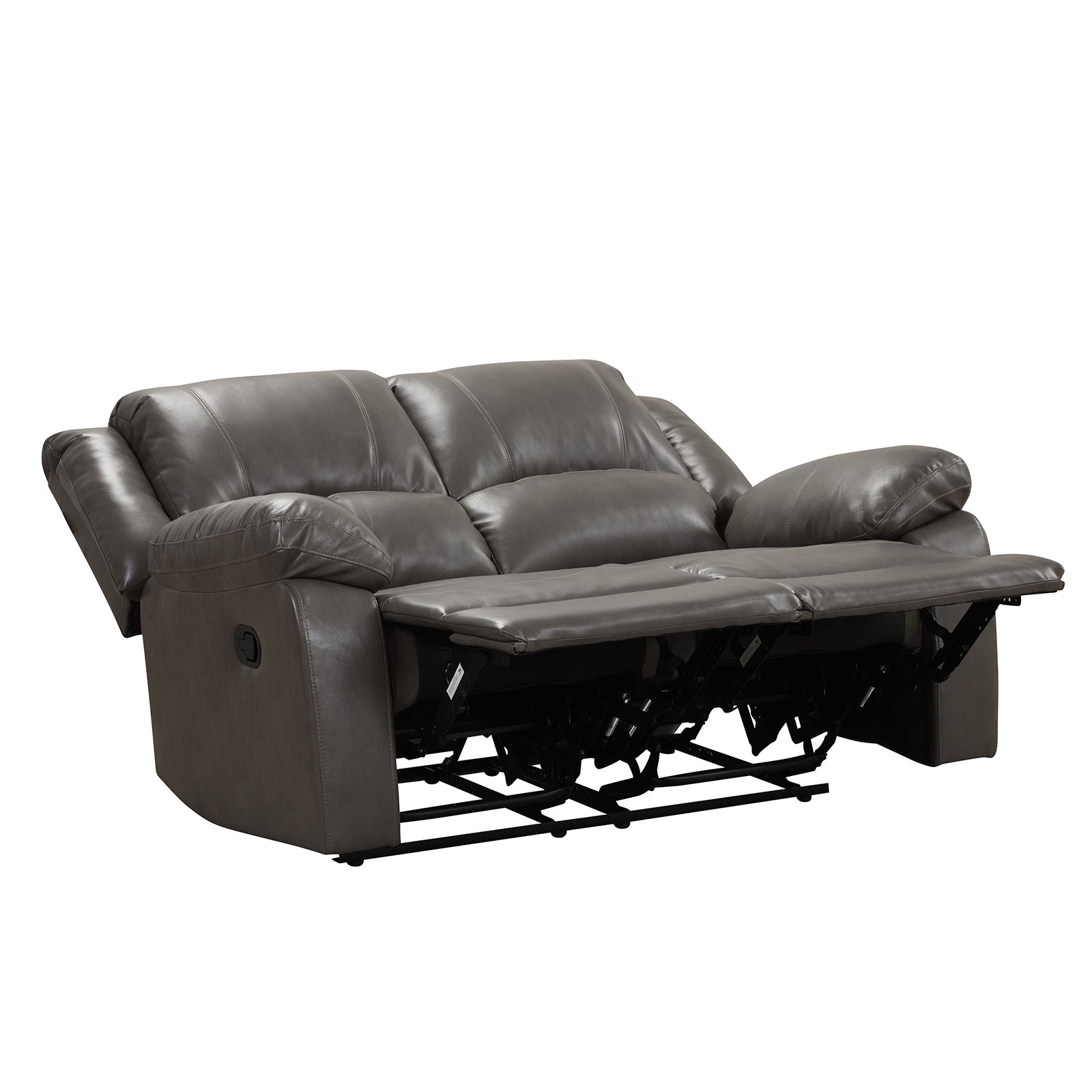 Letha Gray PU Leather Loveseat