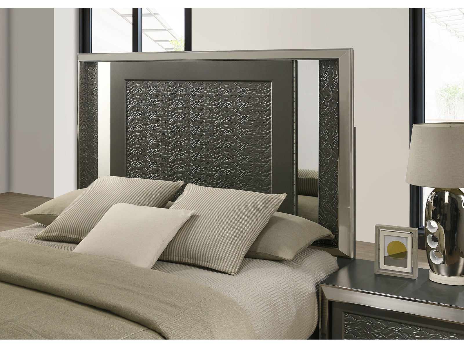 Leyland Dark Gray Eastern King Bed
