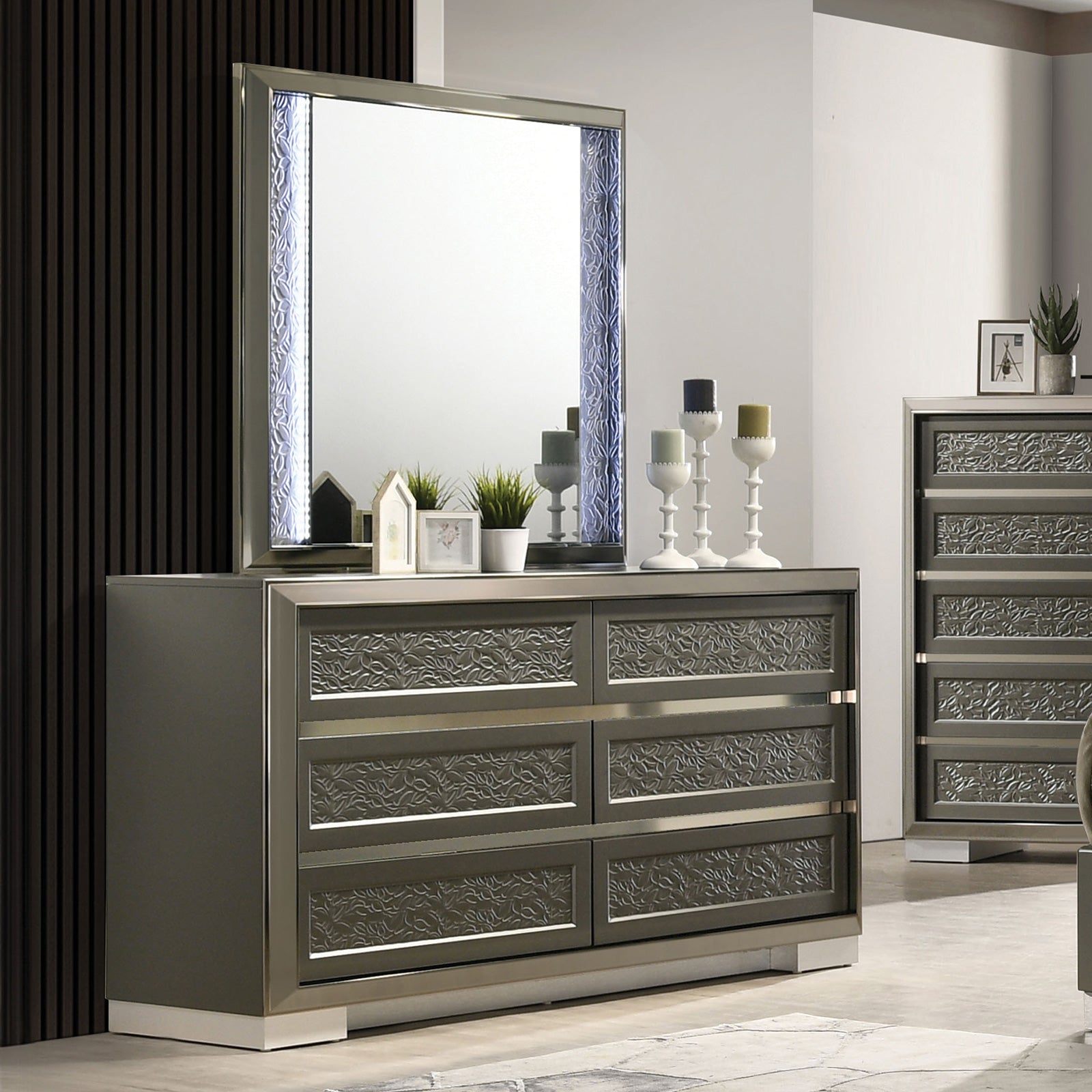 Leyland Dark Gray Mirror