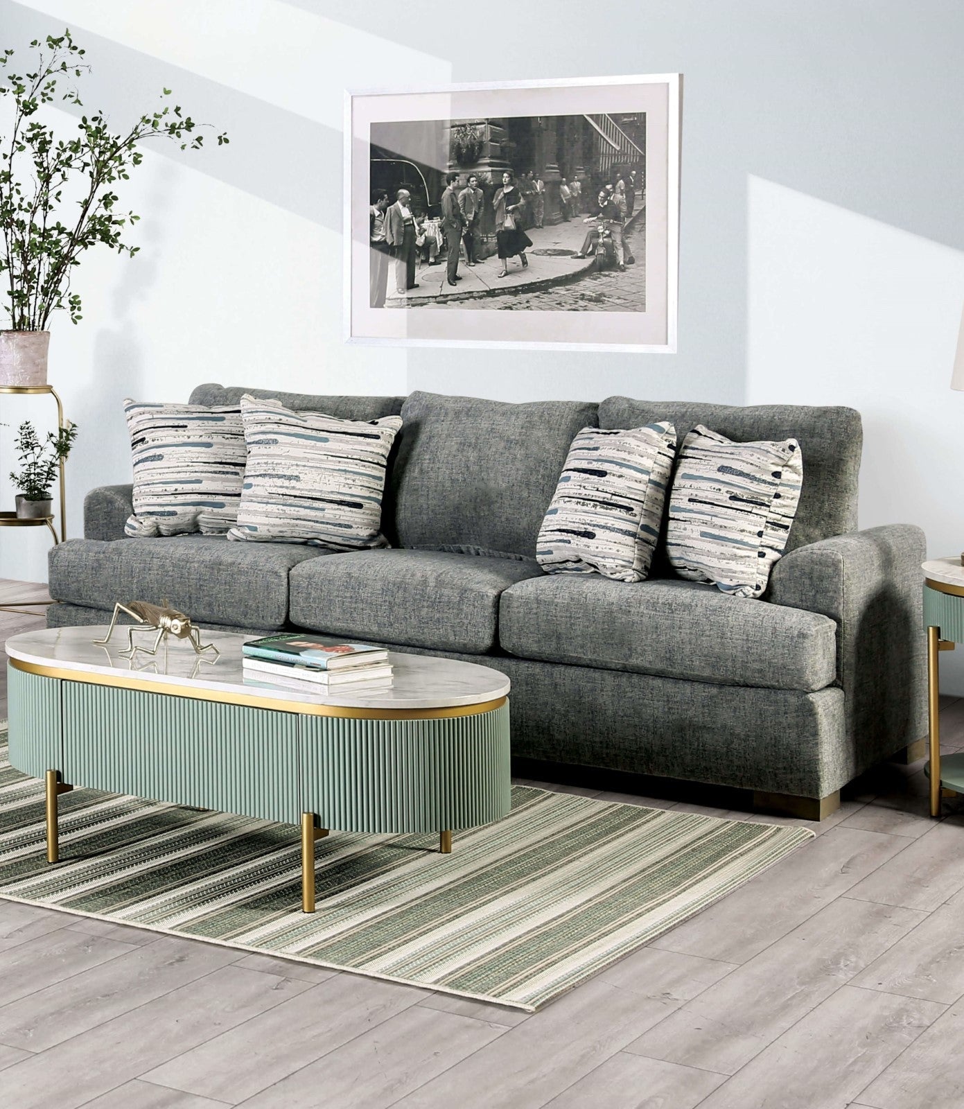 Leytonstone Gray Sofa & Loveseat