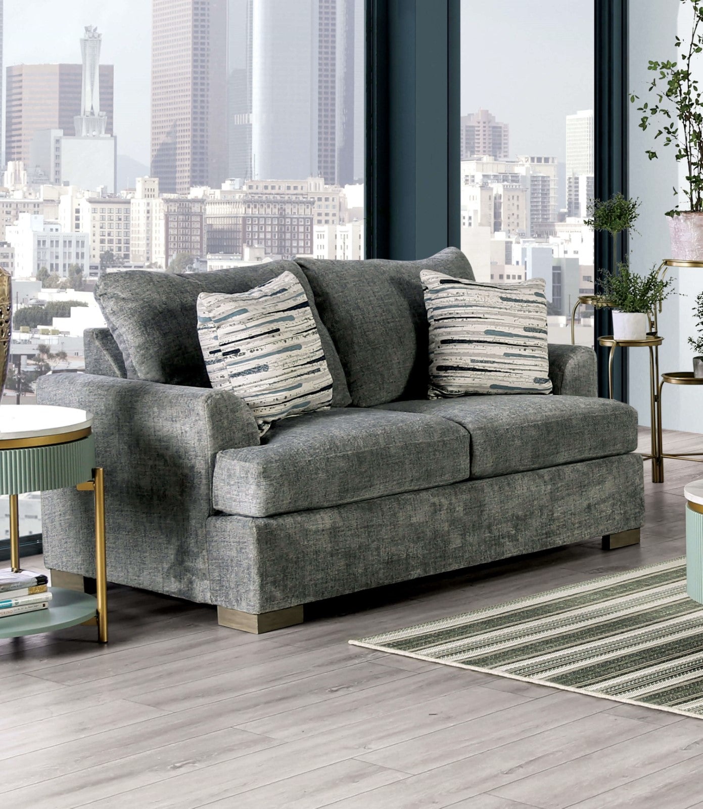 Leytonstone Gray Sofa & Loveseat