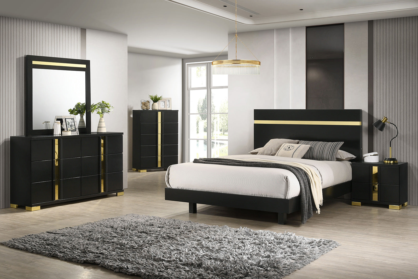 Lillestrom Black/Gold Chest