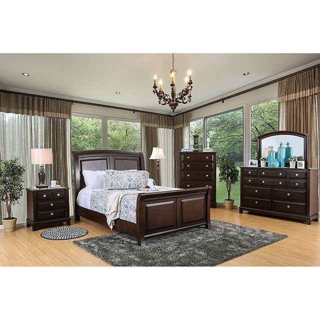 Litchville Brown Cherry California King Bed