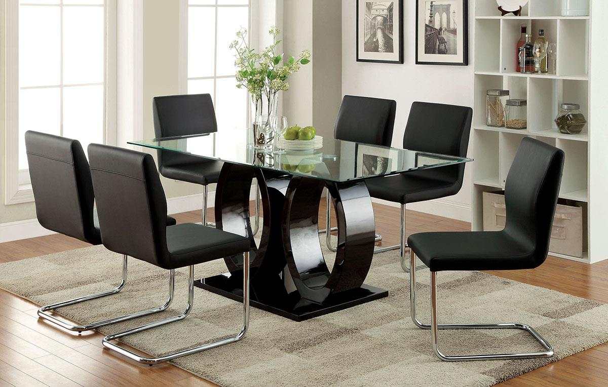 Lodia Black & Chrome  Dining Chair (Set of 2)