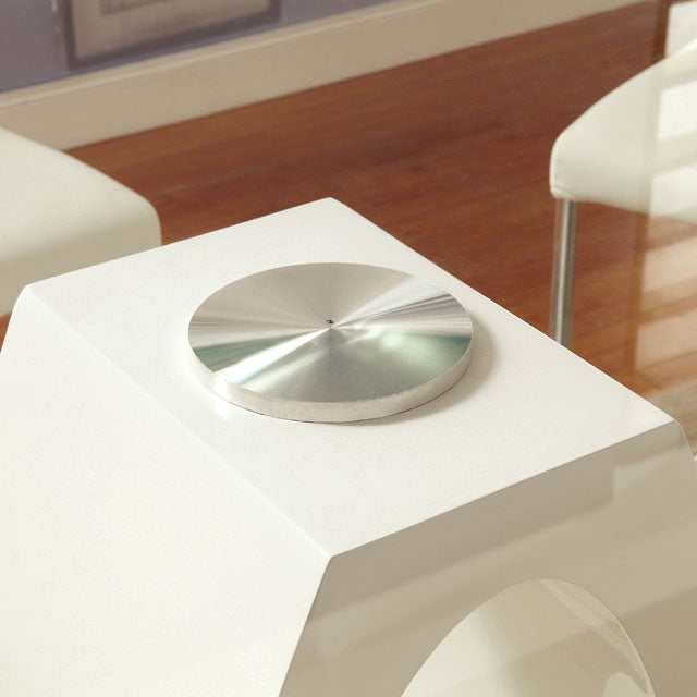 Lodia White Round Counter Height Table