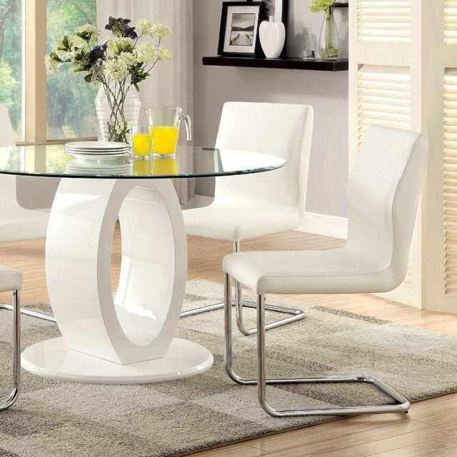 Lodia White Round Dining Table