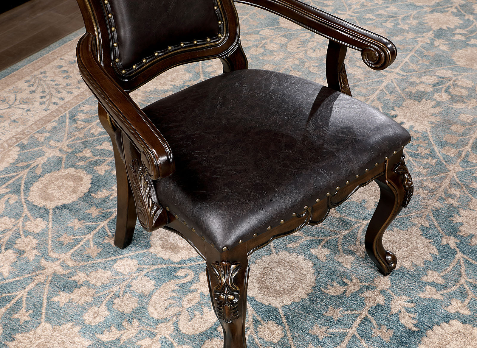 Lombardy Walnut/Dark Brown 7 Pc. Dining Room Set