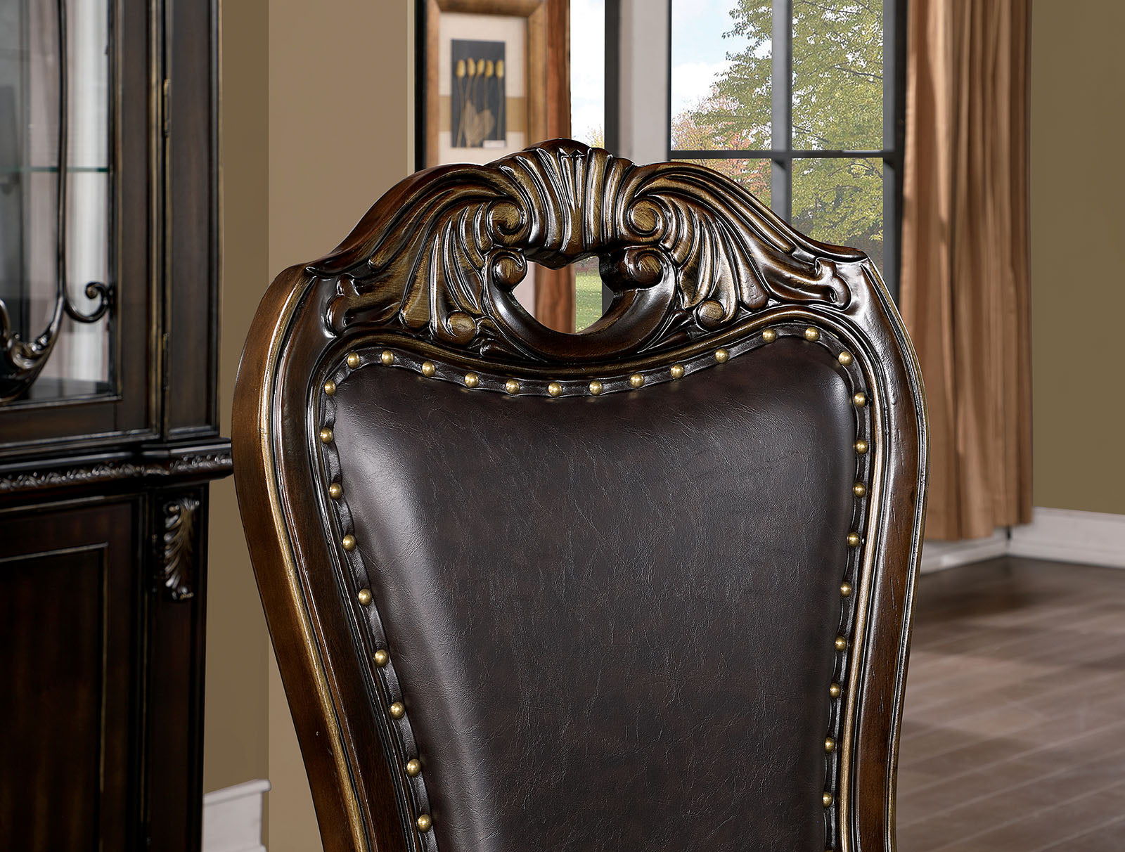 Lombardy Walnut/Dark Brown 9 Pc. Dining Room Set