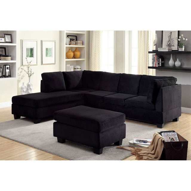 Lomma Black Ottoman