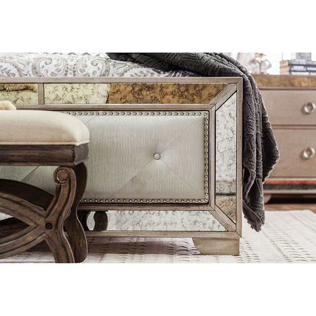 Loraine Champagne California King Bed