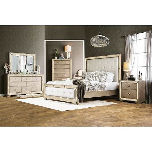 Loraine Champagne Eastern King Bed