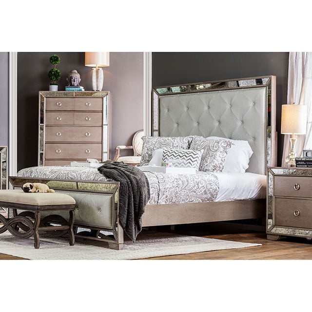 Loraine Champagne Queen Bed