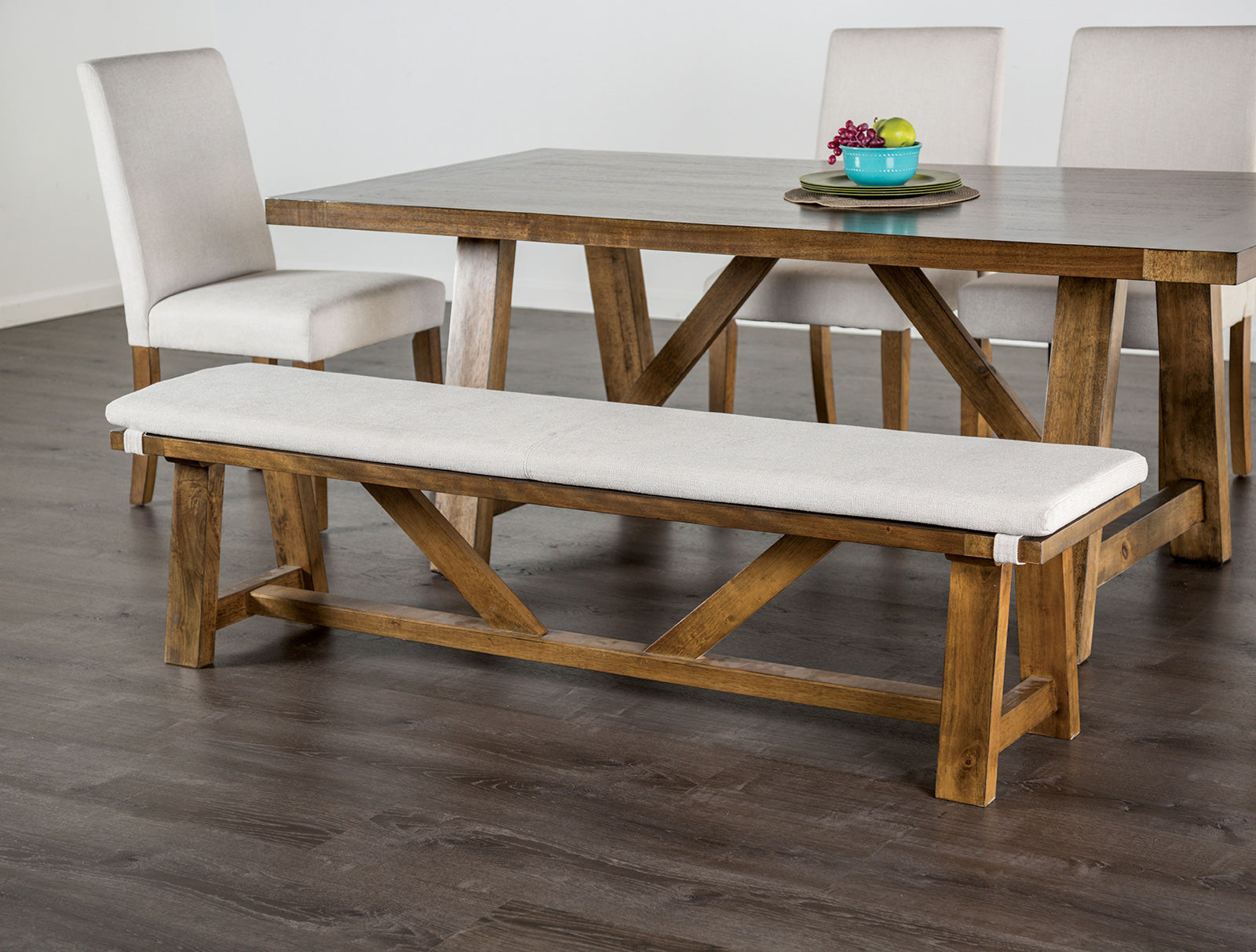 Losone Brown/White Side Chair (Set of 2)