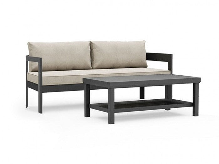 Lotus Black/Light Brown Patio Set