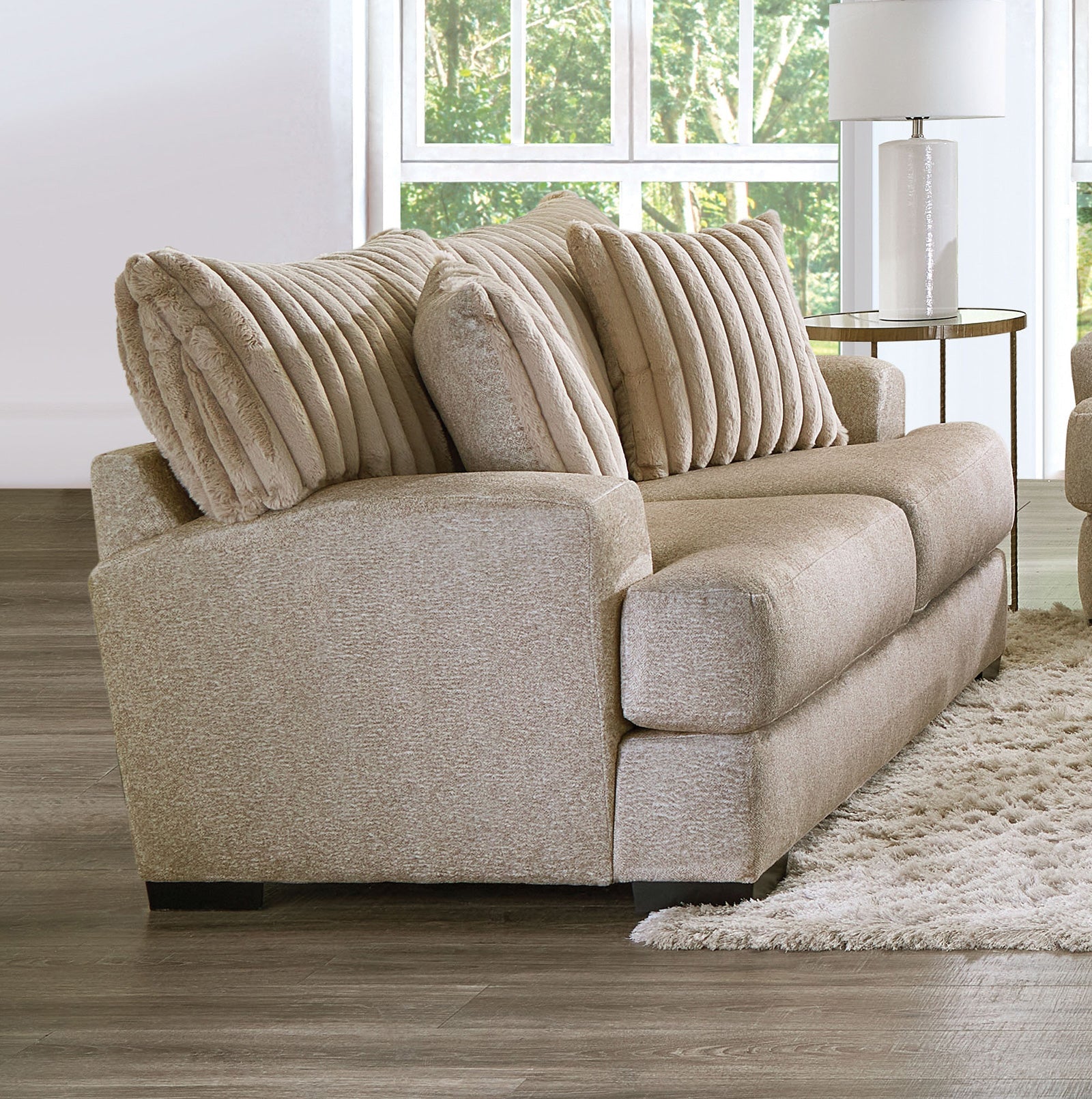 Loughlin Light Brown Sofa & Loveseat
