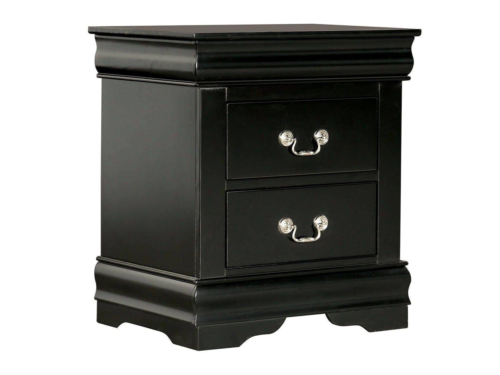 Louis Philippe Black Nightstand