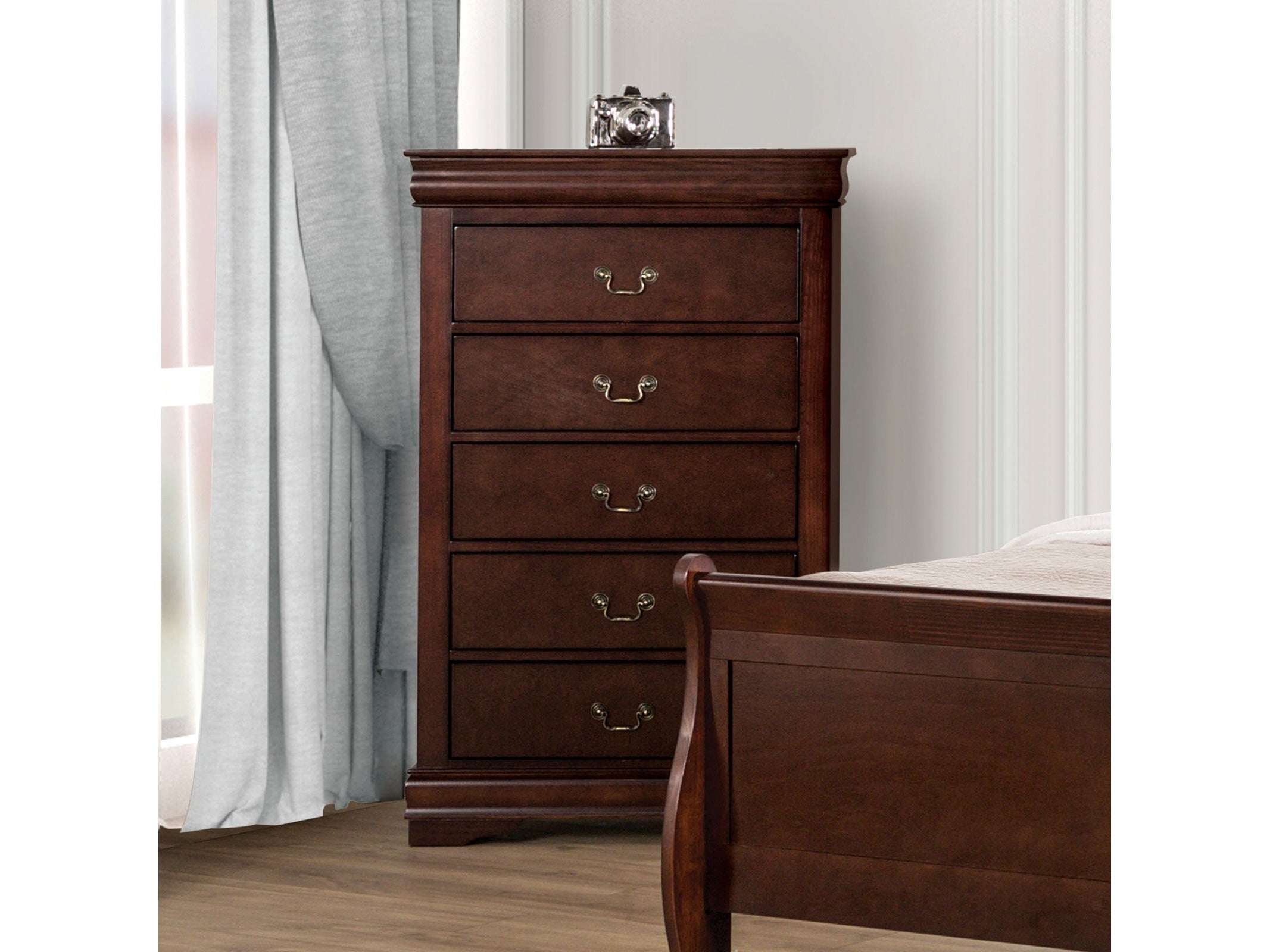 Louis Philippe Dark Cherry Chest