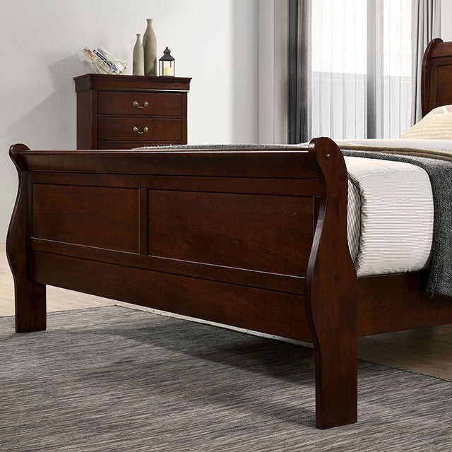 Louis Philippe Dark Cherry Full Bed